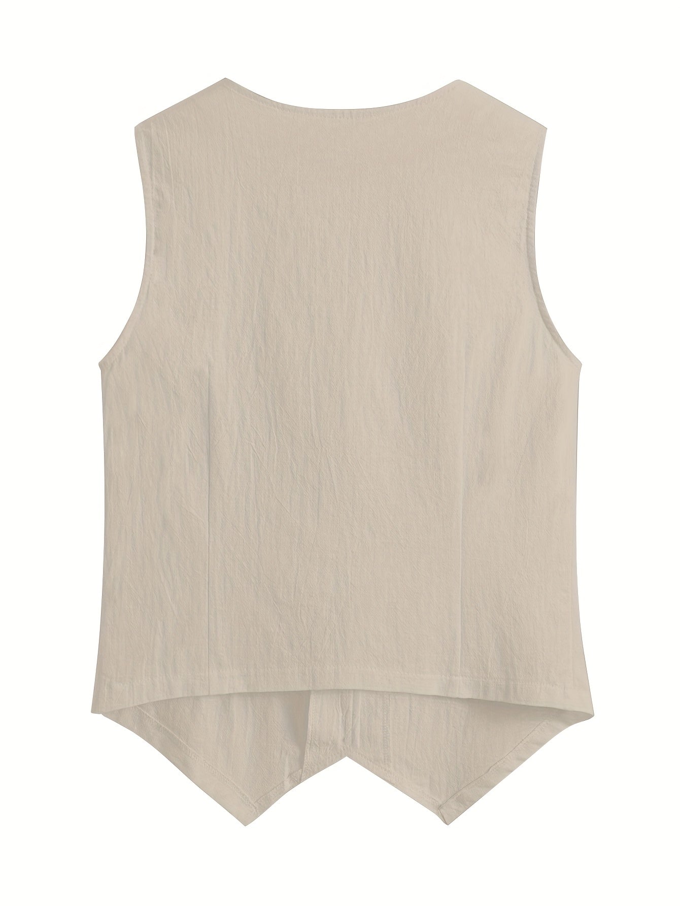 Women's Middle Eastern-Inspired V-Neck Sleeveless Cardigan -