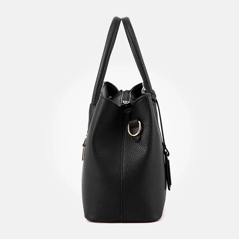 Women PU Leather Handbags Ladies Large Tote Bag Female Square ,