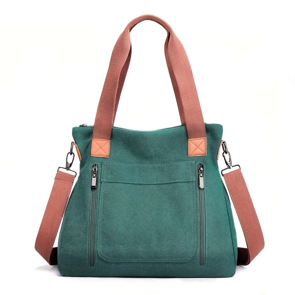 Women's Versatile Handbag Large Capacity Canvas Casual Shoulder Crossbody Bag