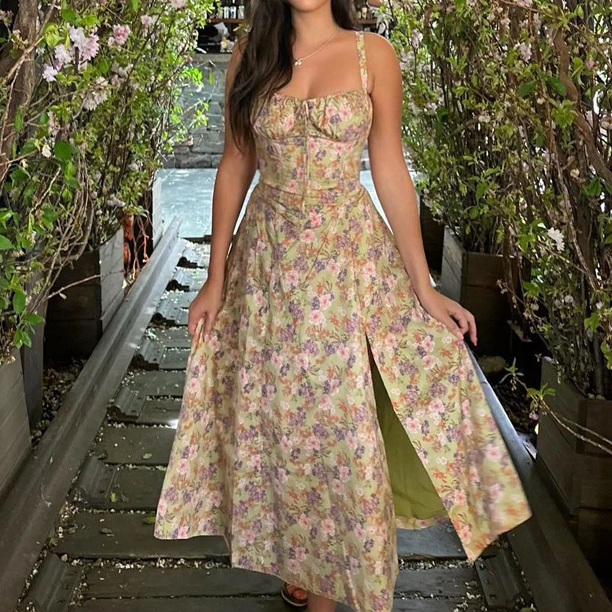 Women's Summer Floral Print Dresses Sweet 2023.