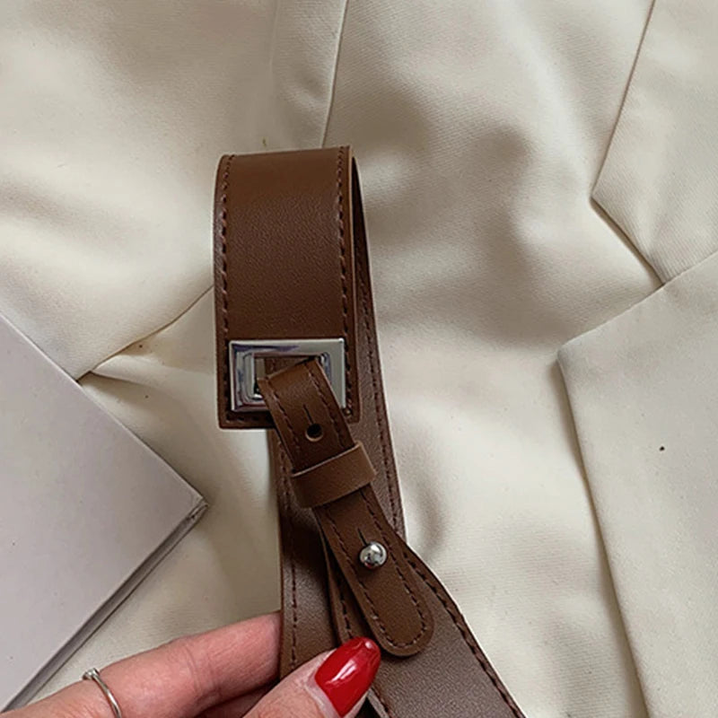 tret, Vintage Half-moon Shoulder Bag For Women Soft Leather ,