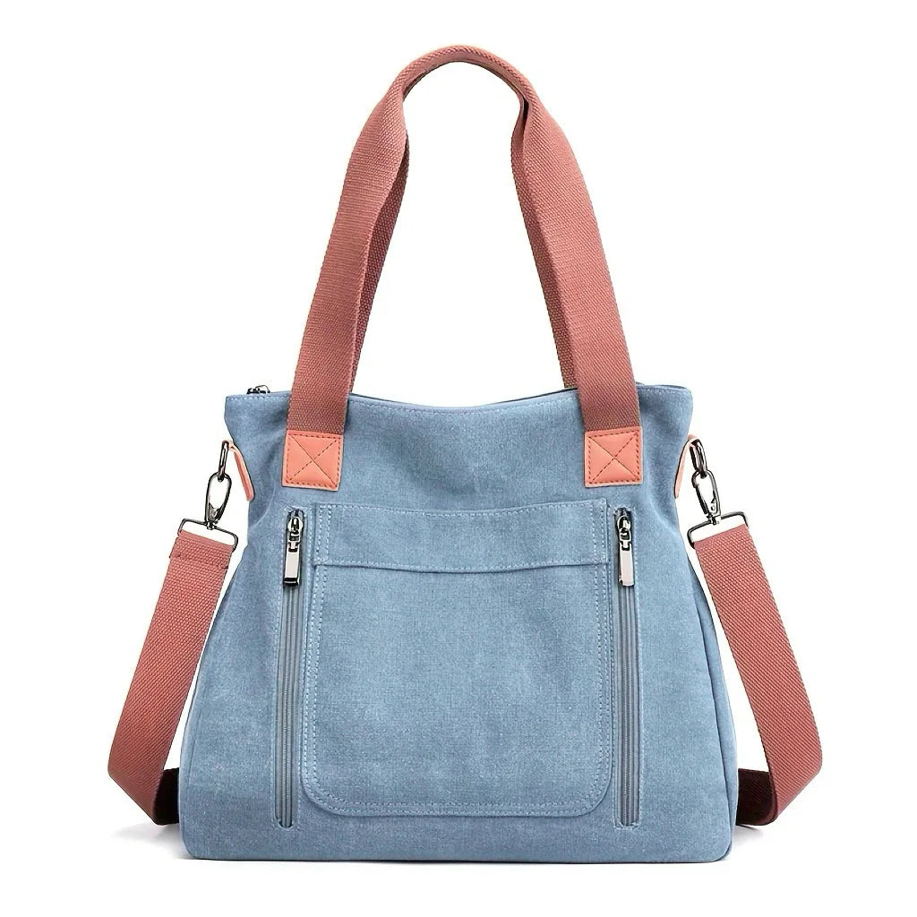 Women's Versatile Handbag Large Capacity Canvas Casual Shoulder Crossbody Bag