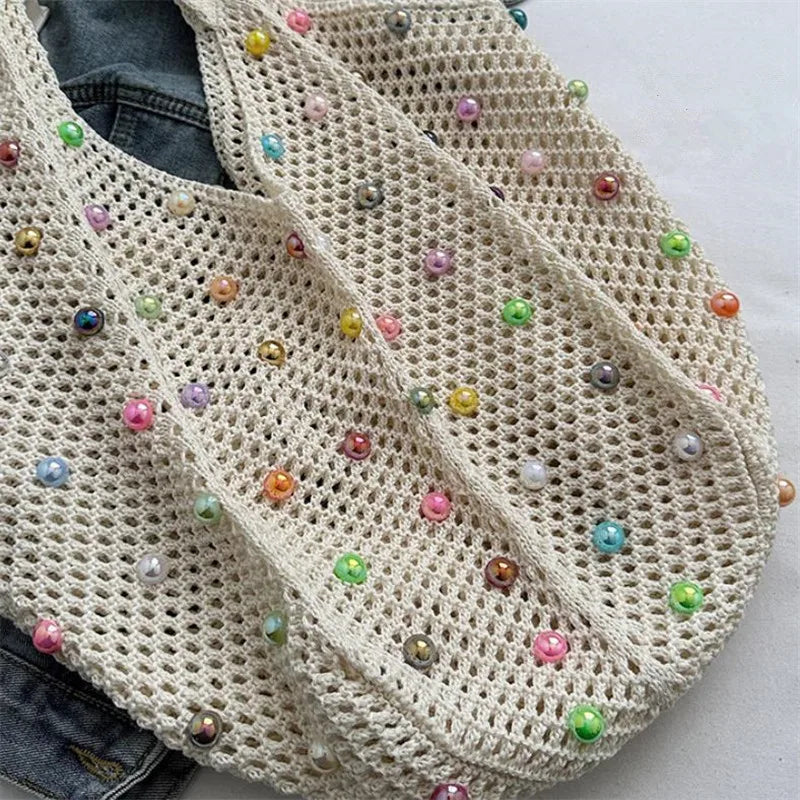 Summer Commuting Woven Bag for Women Single ,