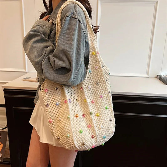 Summer Commuting Woven Bag for Women Single ,