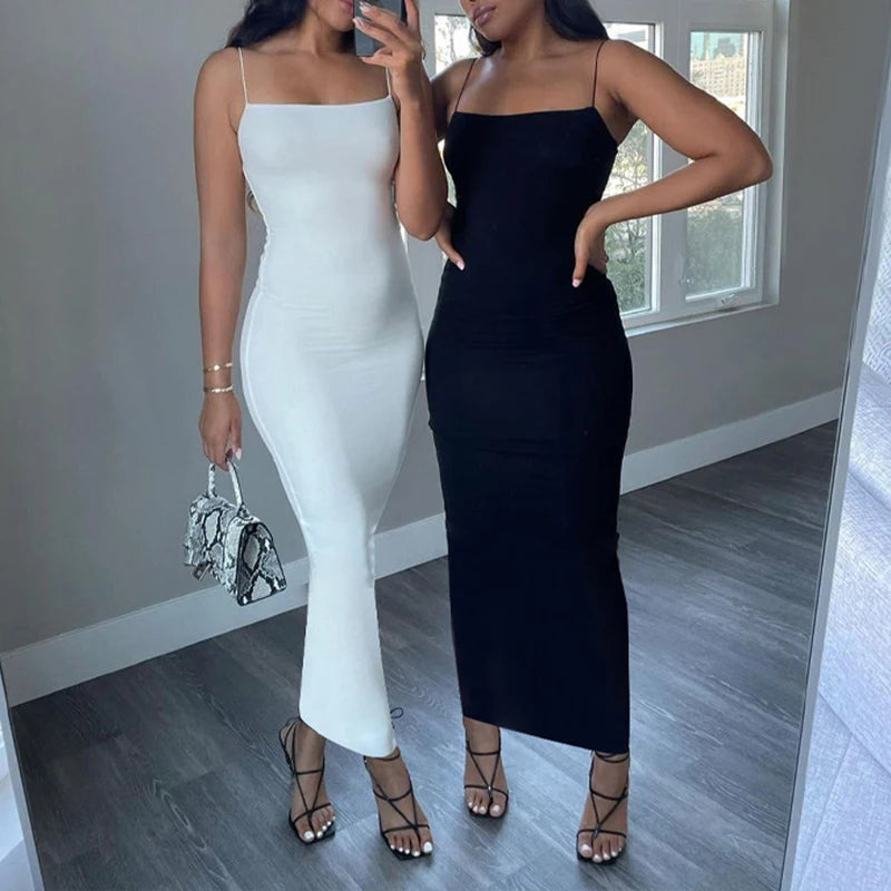 Summer Black Sexy Dress Women Streetwear 2025