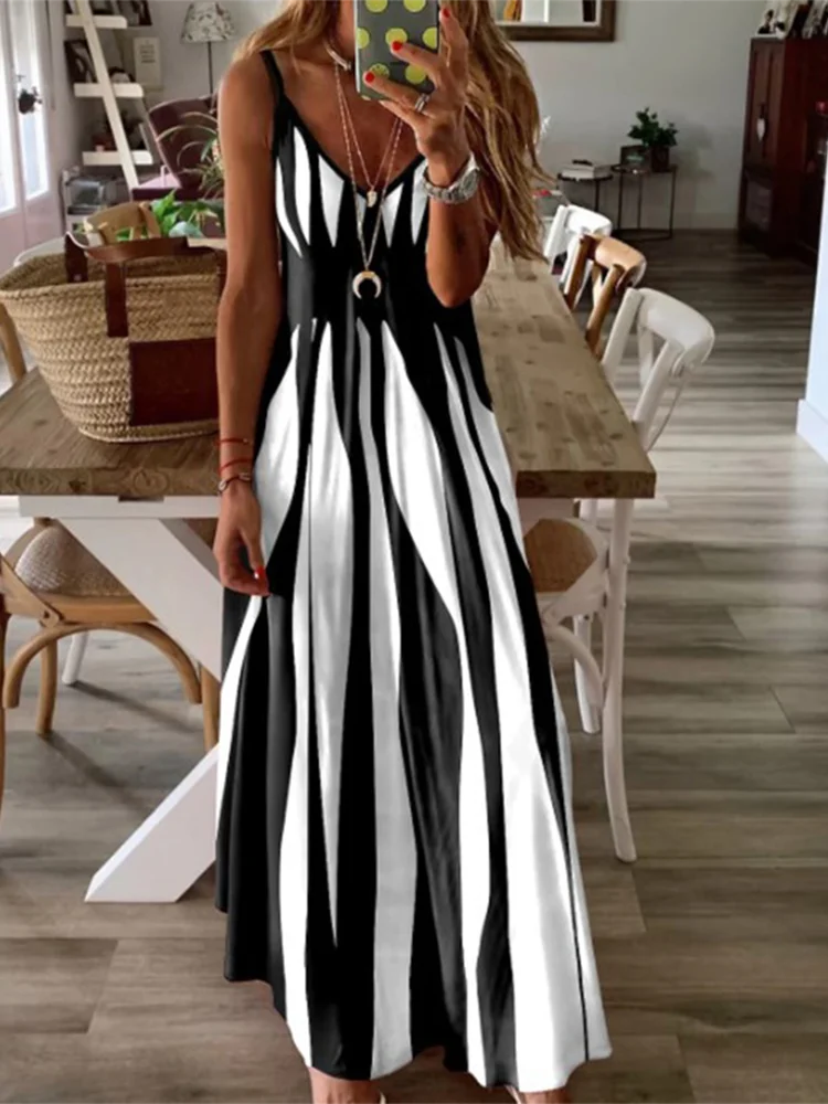 Sleeveless Dress Women Dress Robe,