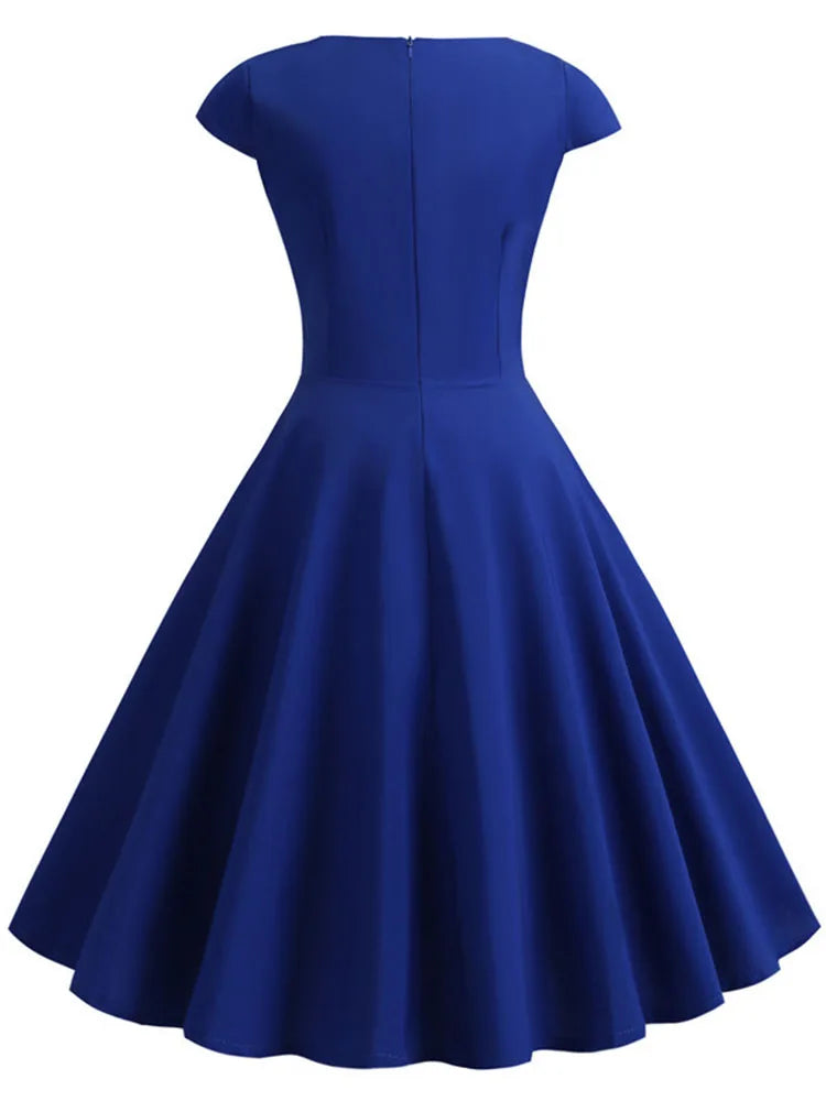 Summer Dress Women Hepburn Vintage .