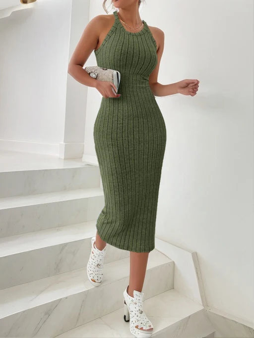 Dress High-end temperament vest halter dress women's summer new high-waist slim sport