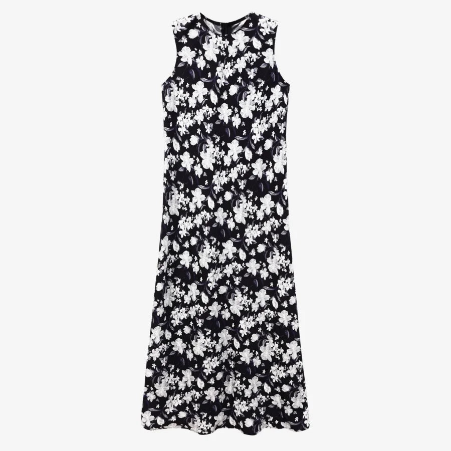 spring summer elegance satin dress + knitted top match set maxi floor length woman clothes