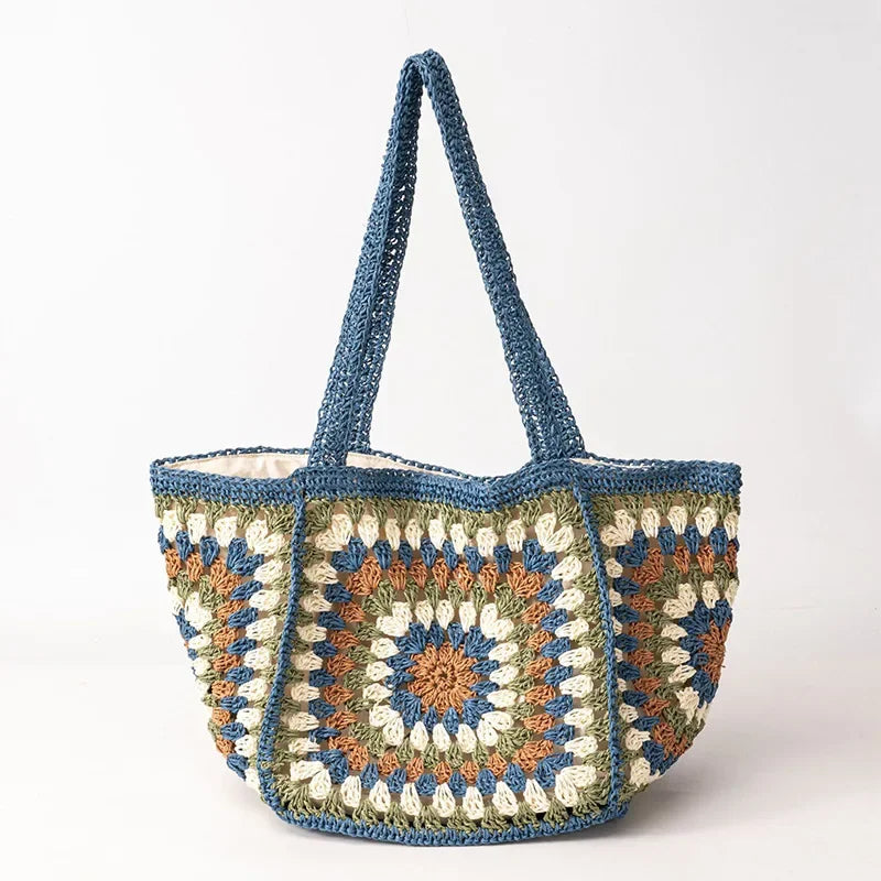 Bag,Roomy Summer Beach Vacation Handwoven Handbag