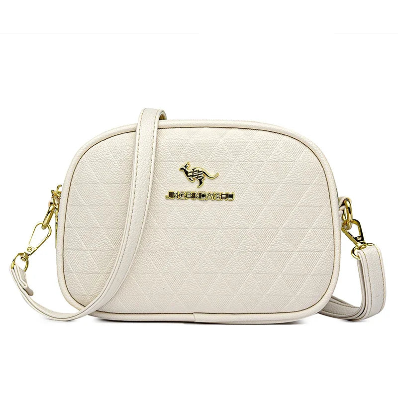 3 Layers Zipper Pockets Quality Crocodile PU Leather Women's .