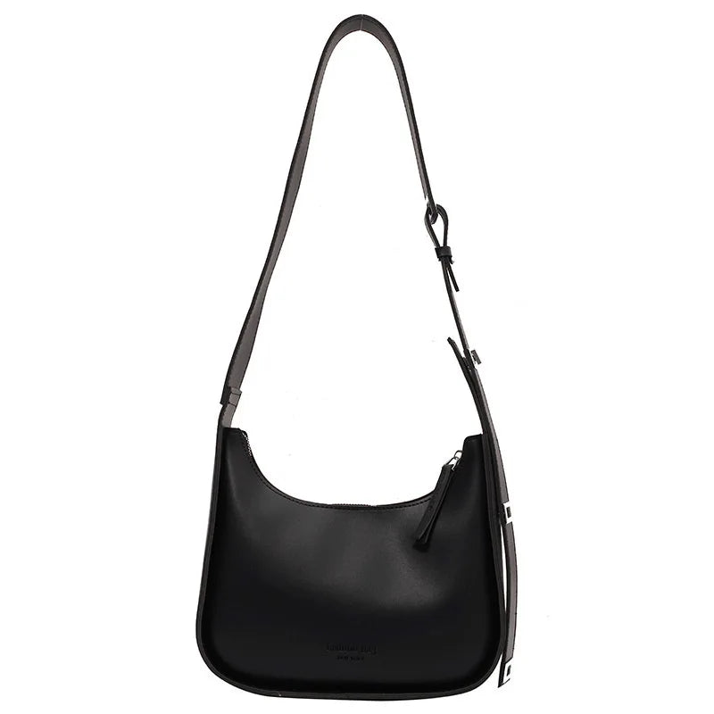 tret, Vintage Half-moon Shoulder Bag For Women Soft Leather ,