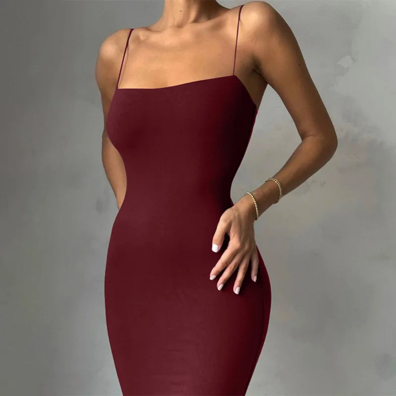 Summer Black Sexy Dress Women Streetwear 2025