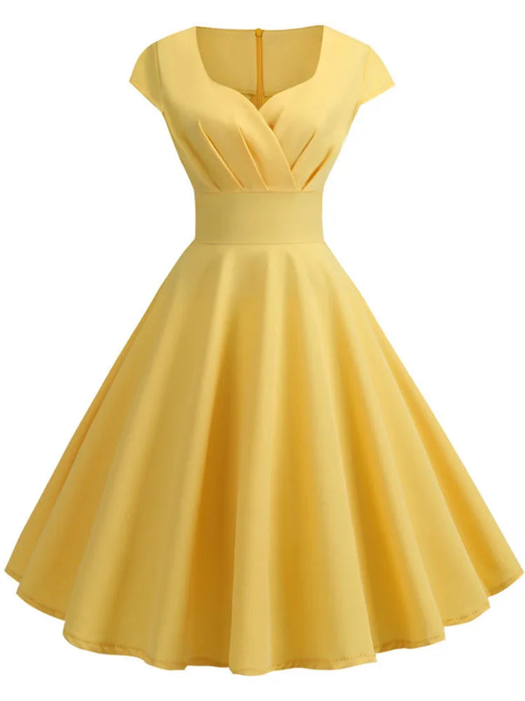 Summer Dress Women Hepburn Vintage .