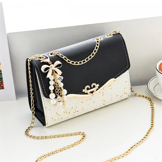 Fashion Messenger Bag Women Trendy Sequin Single Shoulder Bags Mobile Phone ,