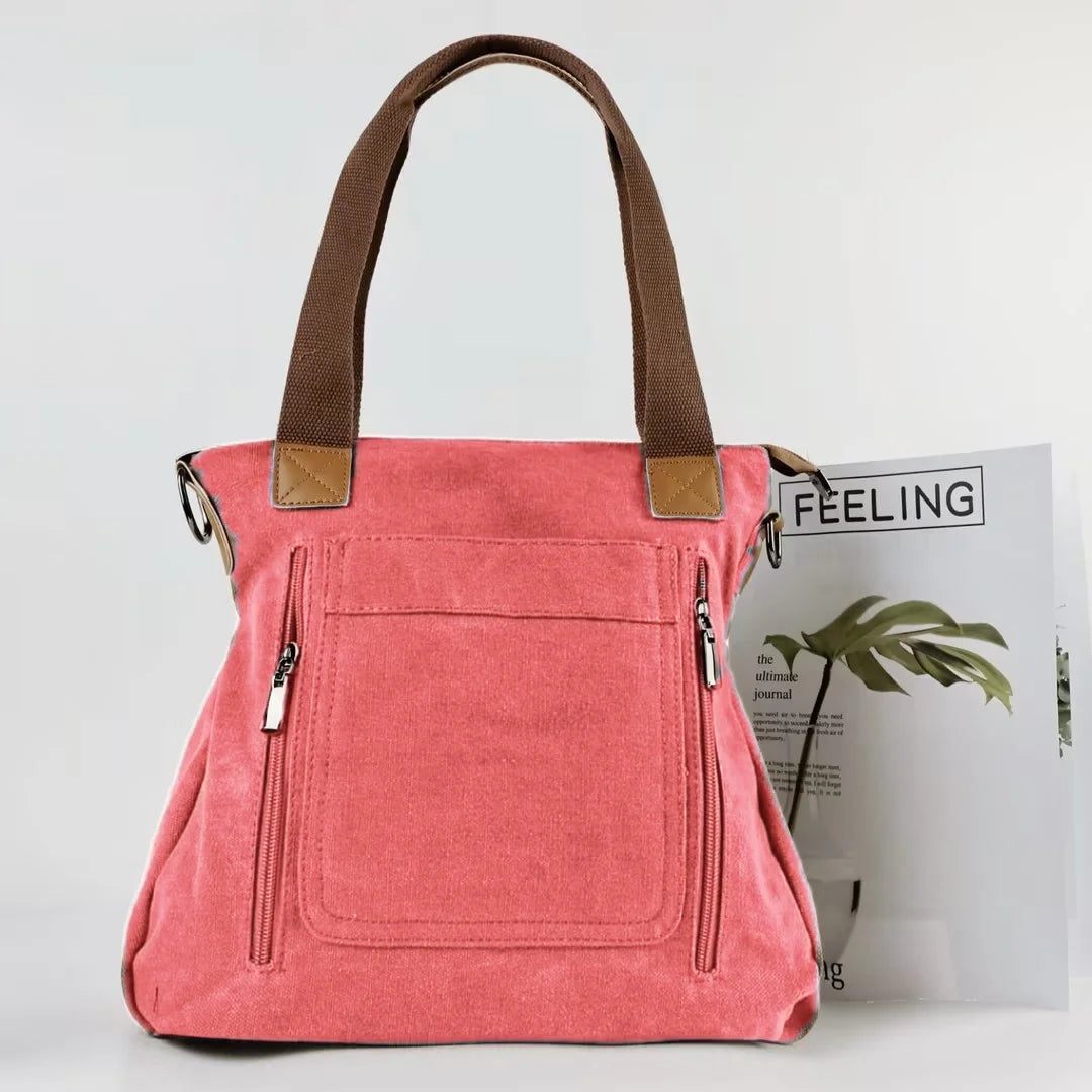 Women's Versatile Handbag Large Capacity Canvas Casual Shoulder Crossbody Bag