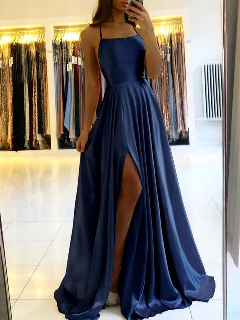 Burgundy Satin Beach Maxi Women Dress for Christmas ,