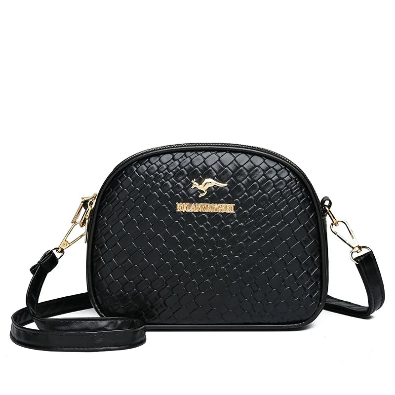 3 Layers Zipper Pockets Quality Crocodile PU Leather Women's .