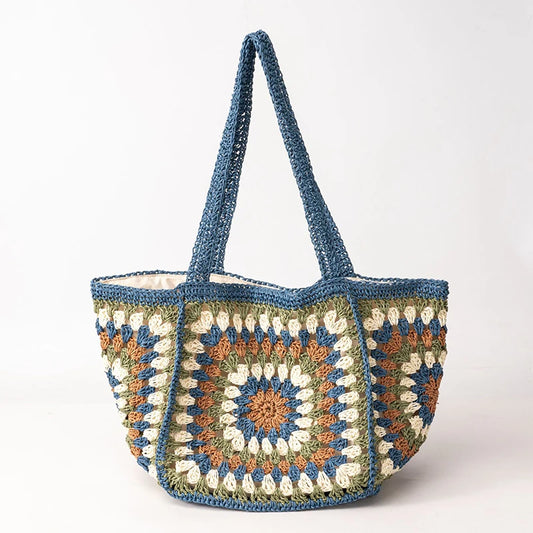 Bag,Roomy Summer Beach Vacation Handwoven Handbag