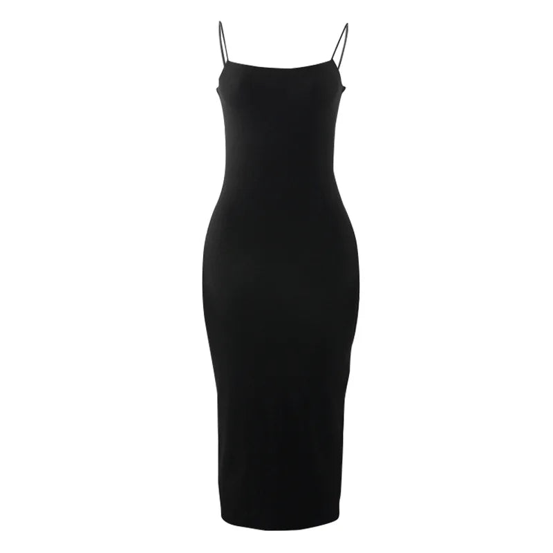 Summer Black Sexy Dress Women Streetwear 2025