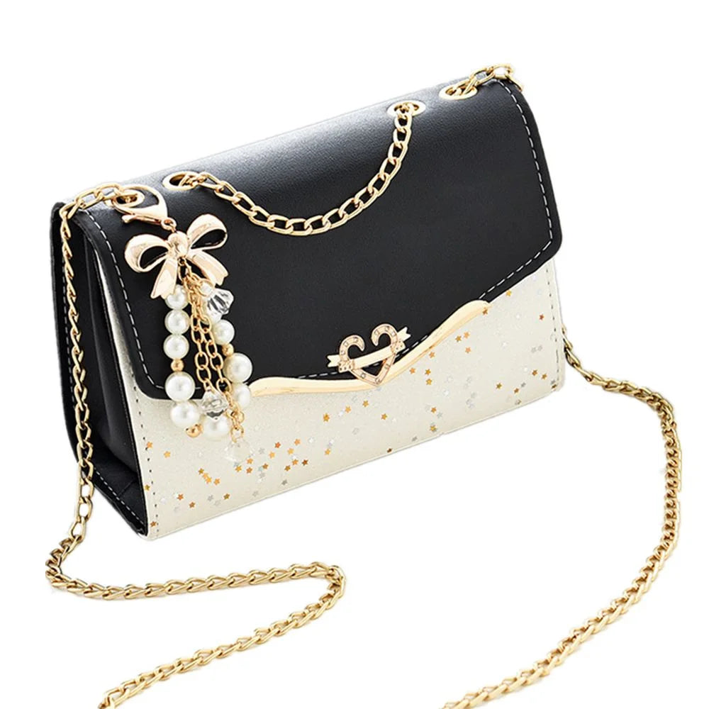Fashion Messenger Bag Women Trendy Sequin Single Shoulder Bags Mobile Phone ,