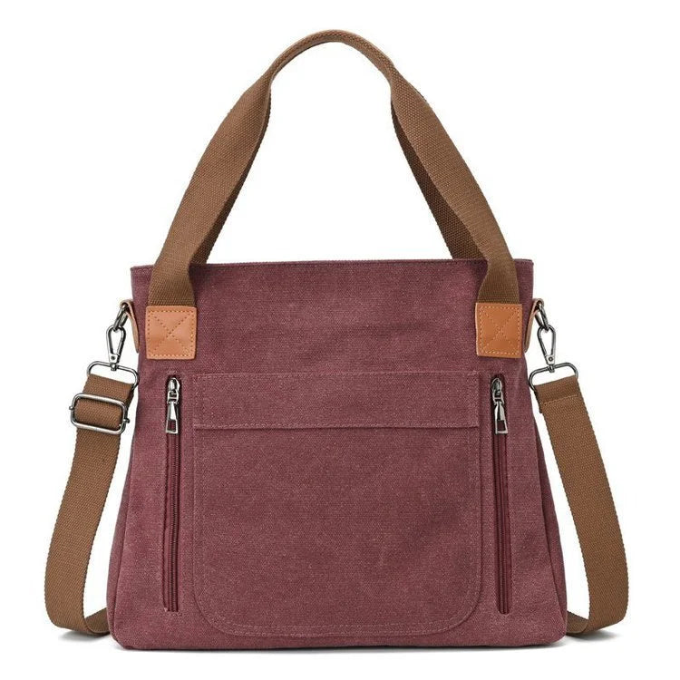 Women's Versatile Handbag Large Capacity Canvas Casual Shoulder Crossbody Bag