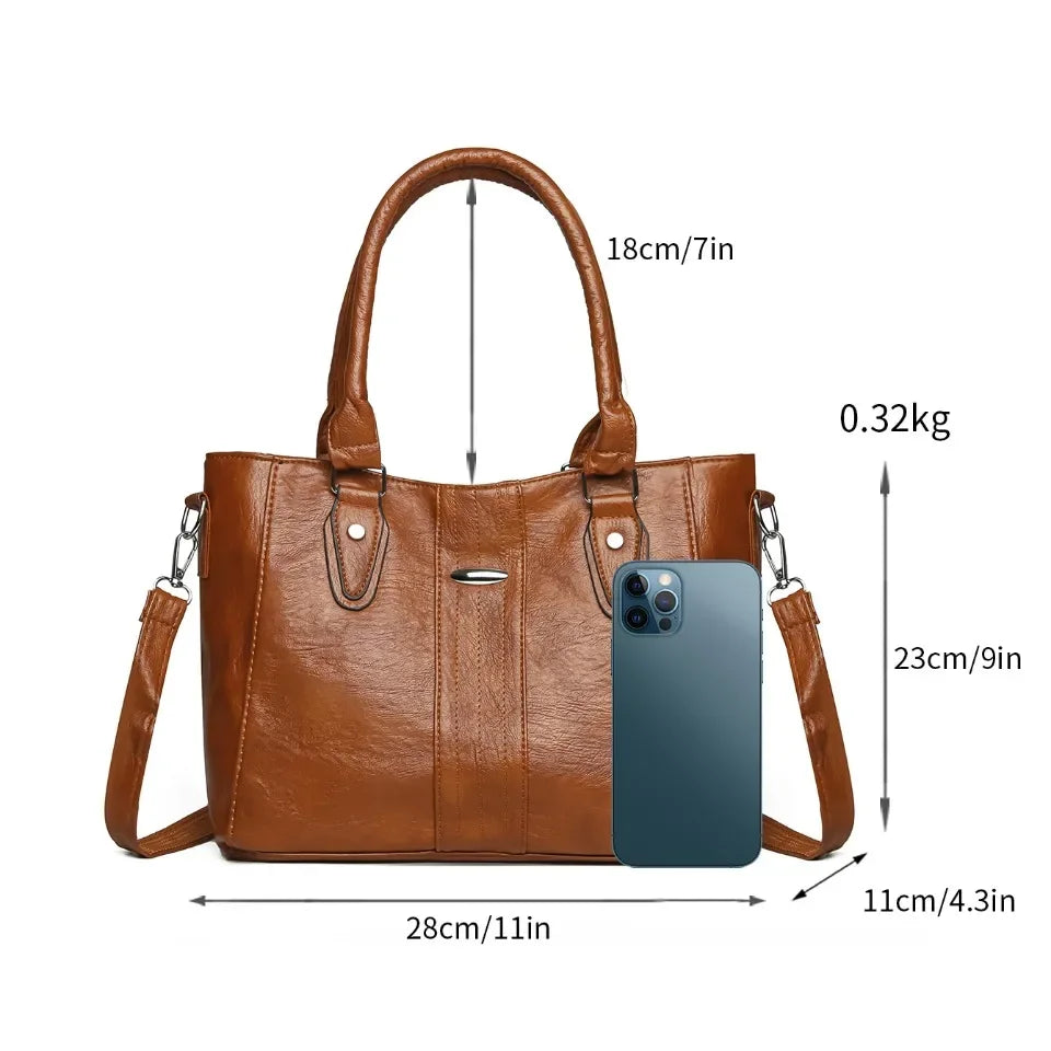 New Soft Leather Handbag For Women Vintage Shoulde,