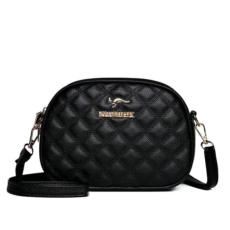 3 Layers Zipper Pockets Quality Crocodile PU Leather Women's .